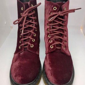 Dr. Martens, Velvet, dark red, size 10